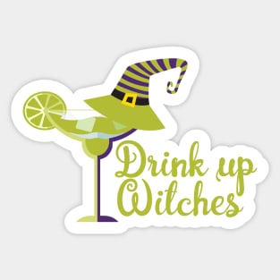 Halloween Humor Drink Up Witches Sticker